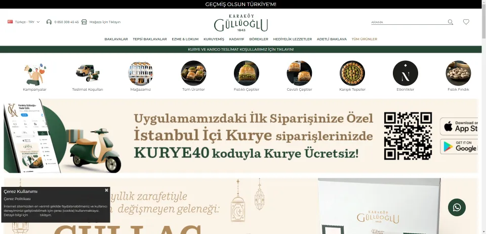 Karaköy Güllüoğlu - Nadir Güllü | Baklava, Kadayıf ve Lokum Online Sipariş